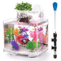 1.6 Gallon Betta Fish Tank with Heater and Filter D52357
