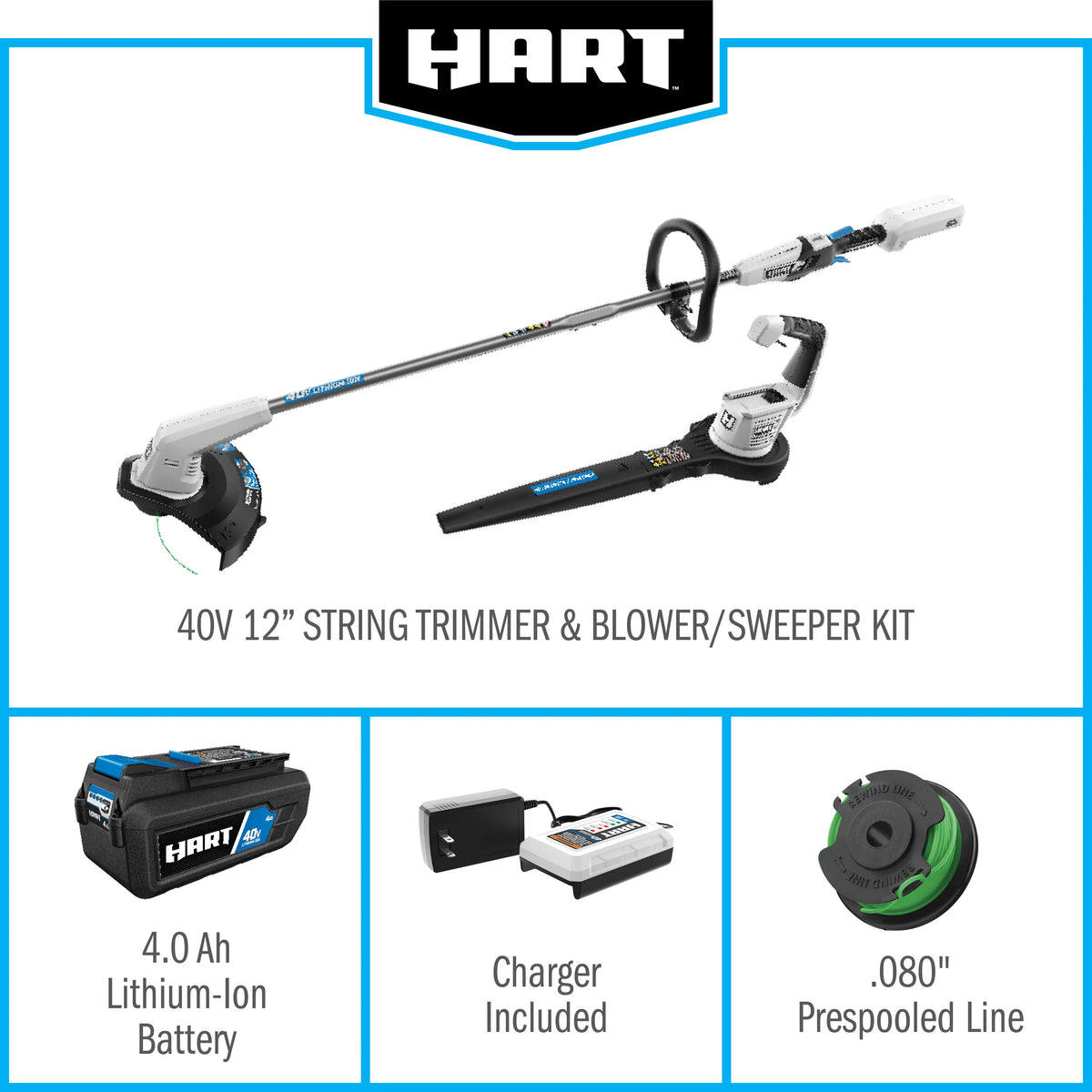 Cordless String Trimmer and Leaf Blower Combo Kit H7541