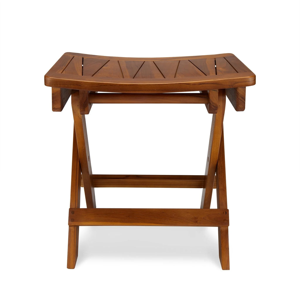 18 Inch Teak Folding Shower Stool G668