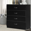 Black 4 Drawer Wood Dresser T50975