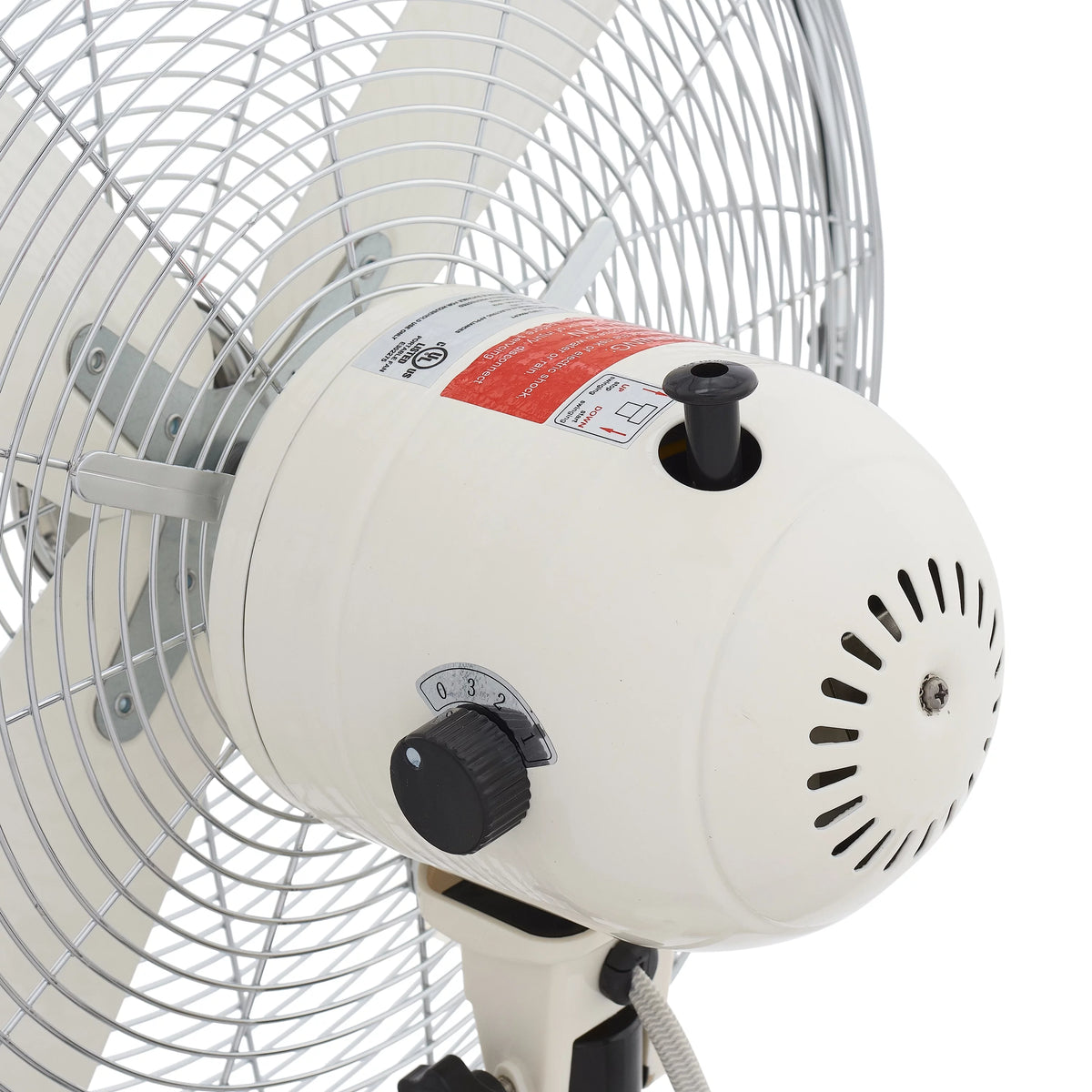 16 inch Adjustable Height Oscillating 3-Speed Metal Stand Fan in Red B871641