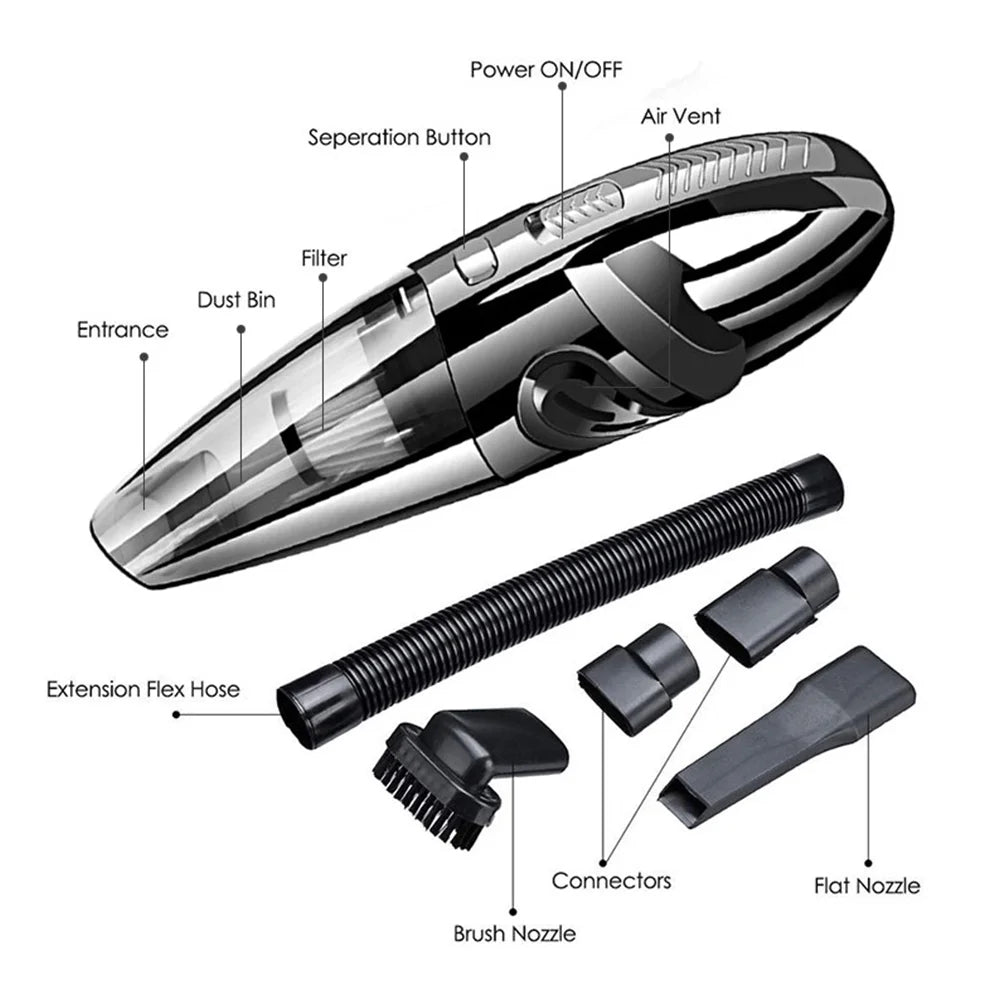 4000Pa Rechargeable Handheld Vacuum Cleaner, Black T89612