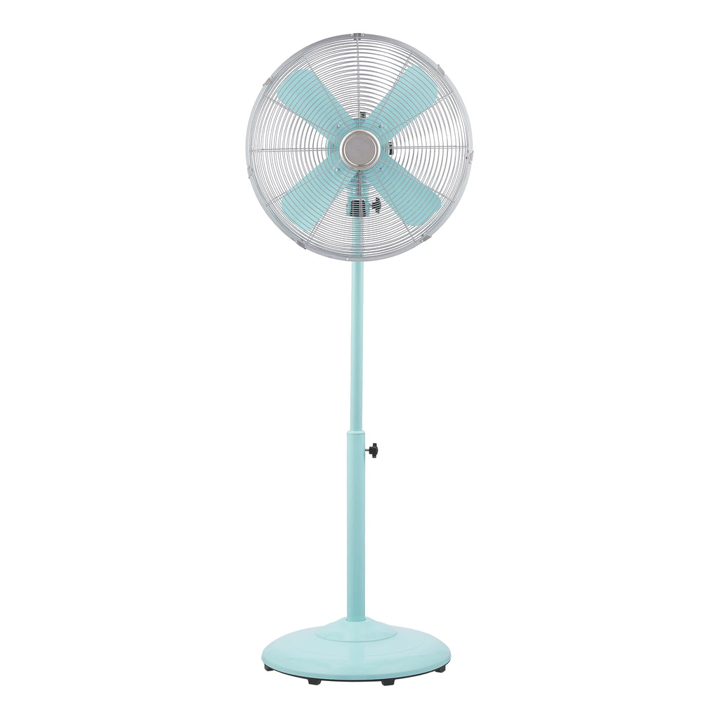 16 inch Adjustable Height Oscillating 3-Speed Metal Stand Fan in Red B871641