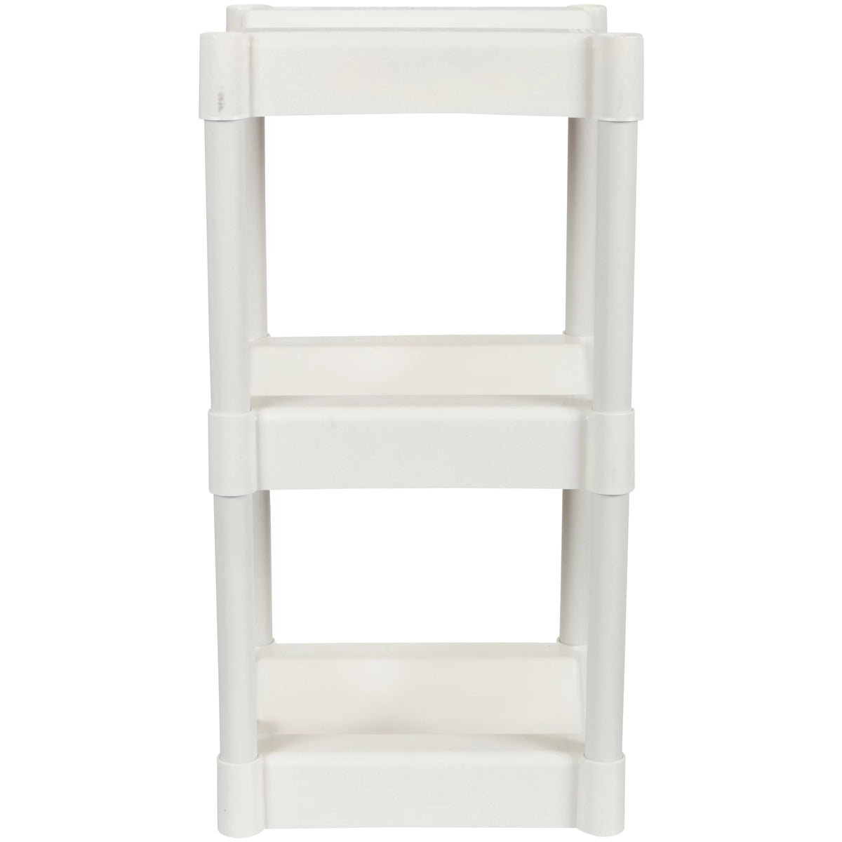 3-Tier White Plastic Storage System with Floor Protector J809417