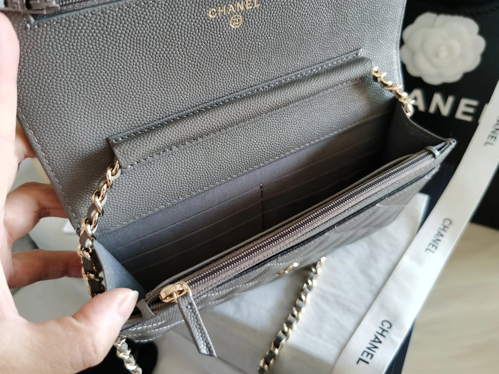 Grey Mini Flap Bag Y795
