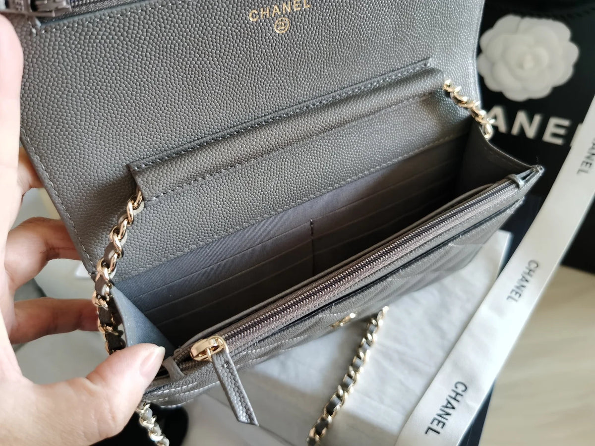 Grey Mini Flap Bag Y795