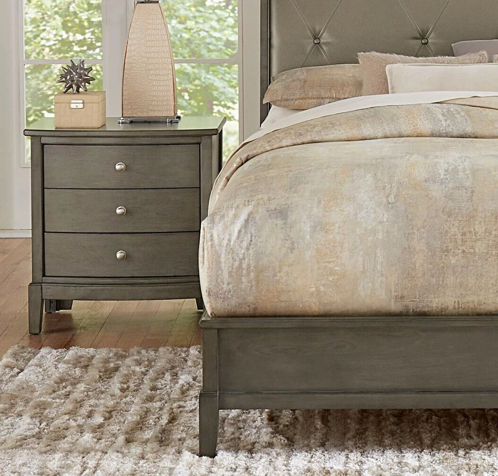 5pc Wooden Bedroom Furniture Set King Bed Dresser Mirror Nightstands Y1256