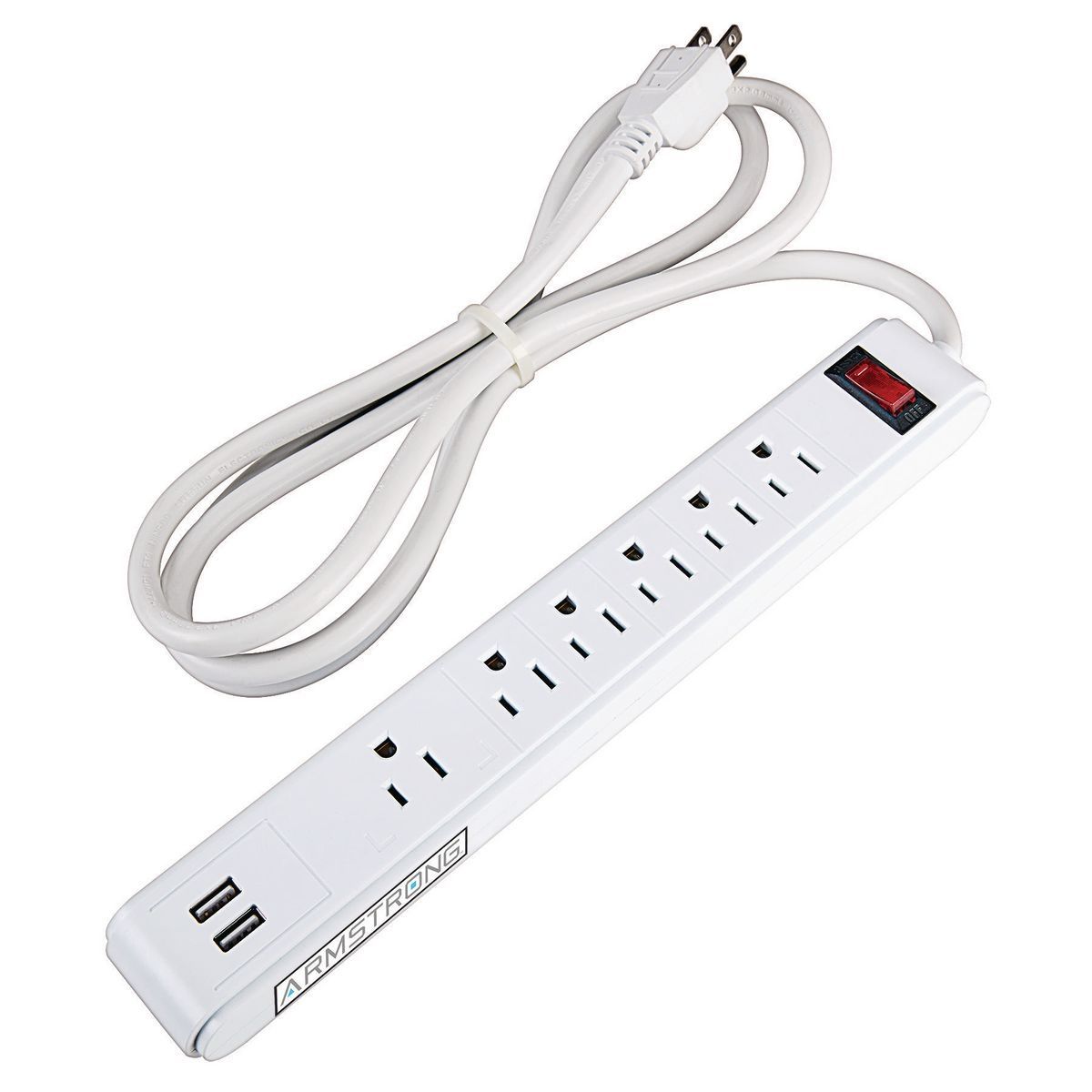 6-Outlet 2 USB Power Strip S217122