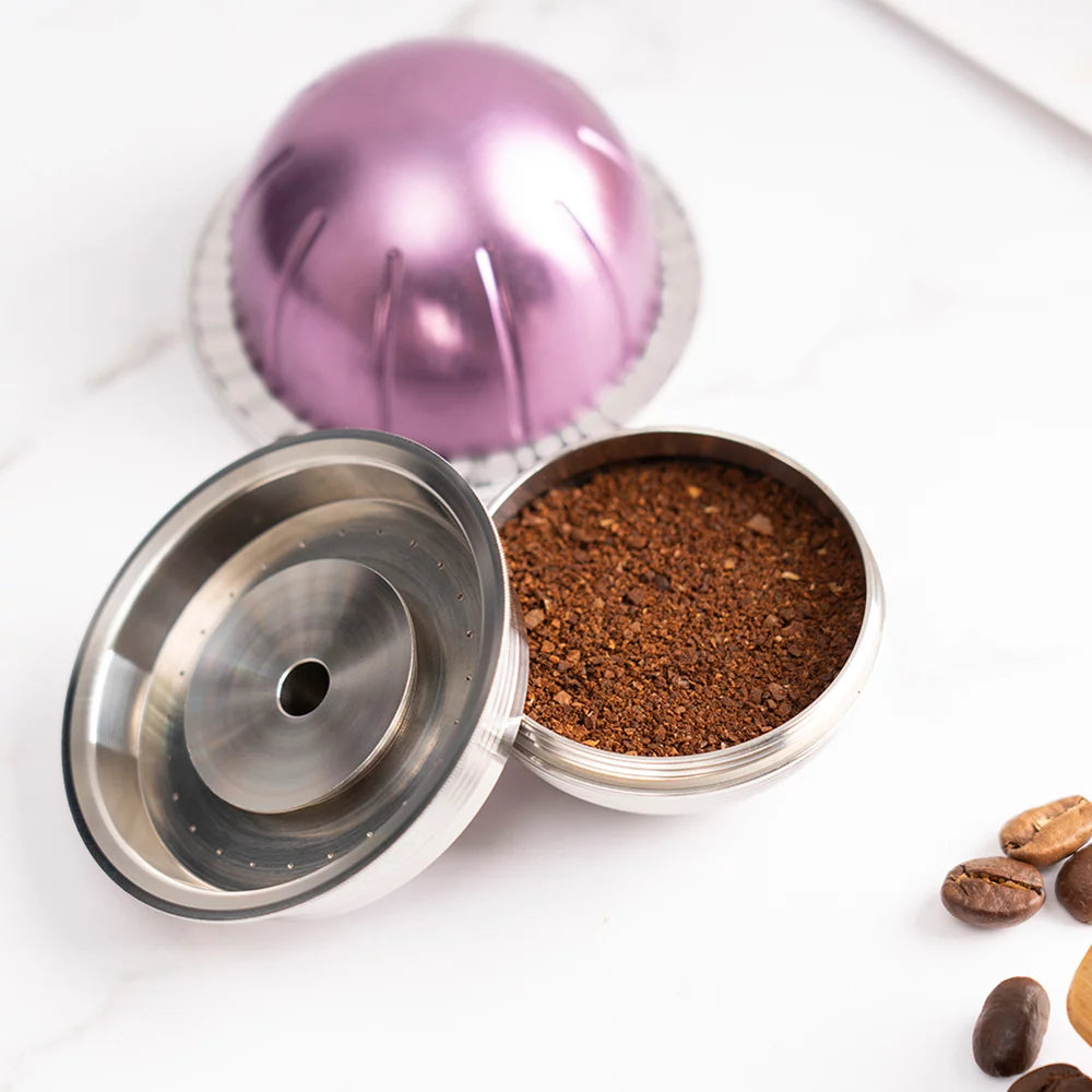 Stainless Steel Reusable Coffee Capsules Filter Set T25117
