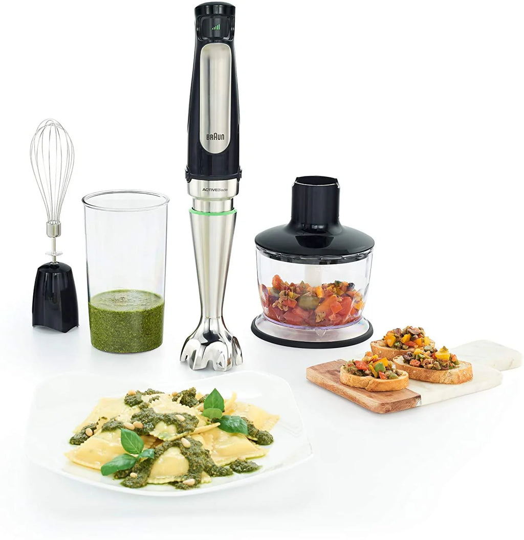 500W Immersion Hand Blender with 2-Cup Food Processor D8498