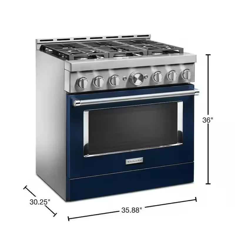 Ink Blue Smart Gas Range with Self-Cleaning and True Convection Y788242