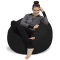 Charcoal 3 ft Memory Foam Microsuede Bean Bag Chair K391