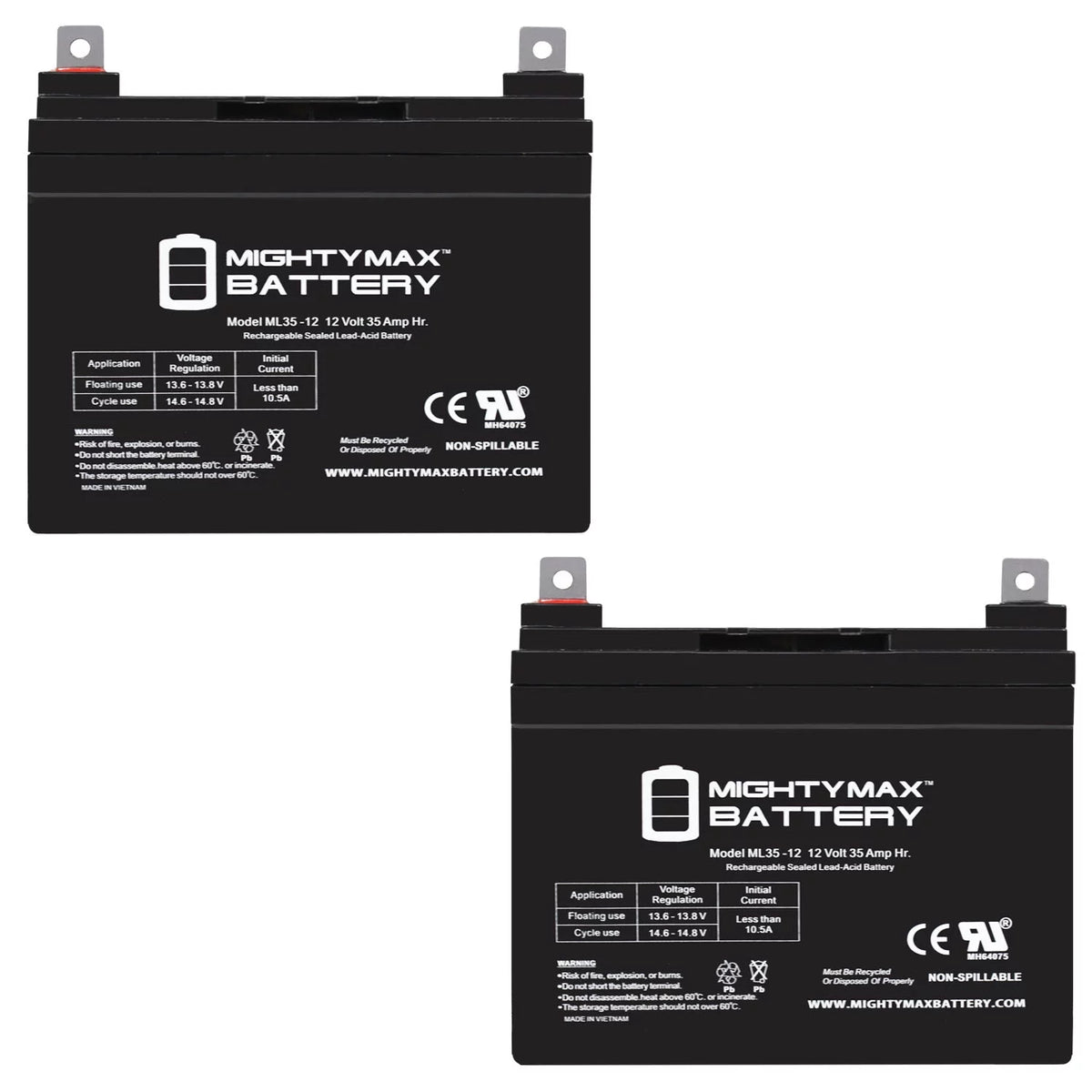 12V 35AH SLA Battery 2 Pack R73195