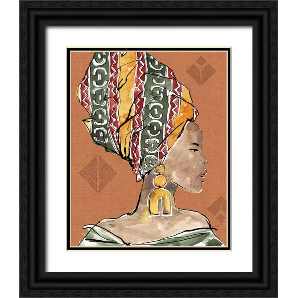 Black Ornate Wood Framed Art Print G7271