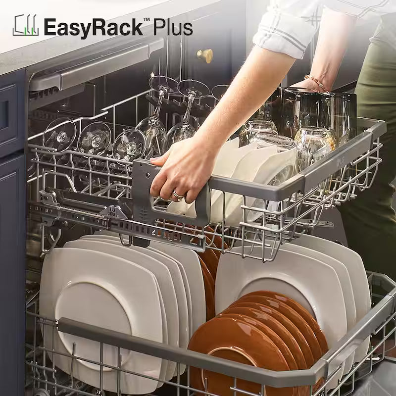 White Front Control Dishwasher with 3rd Rack P10873