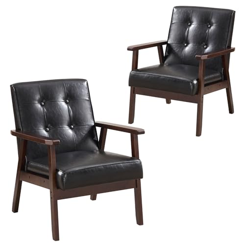 Mid Century Modern Beige Tufted Fabric Accent Chair Q42595