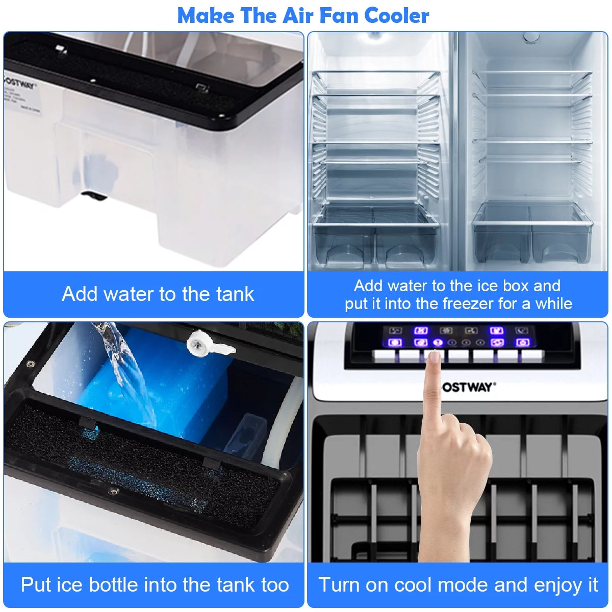 Portable Evaporative Cooler Fan with Remote Control E4387