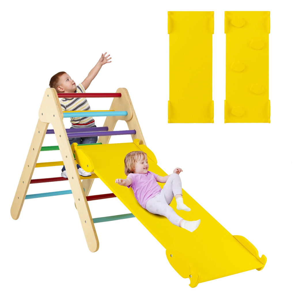 Wooden Climbing Triangle Set with Ramp W69696