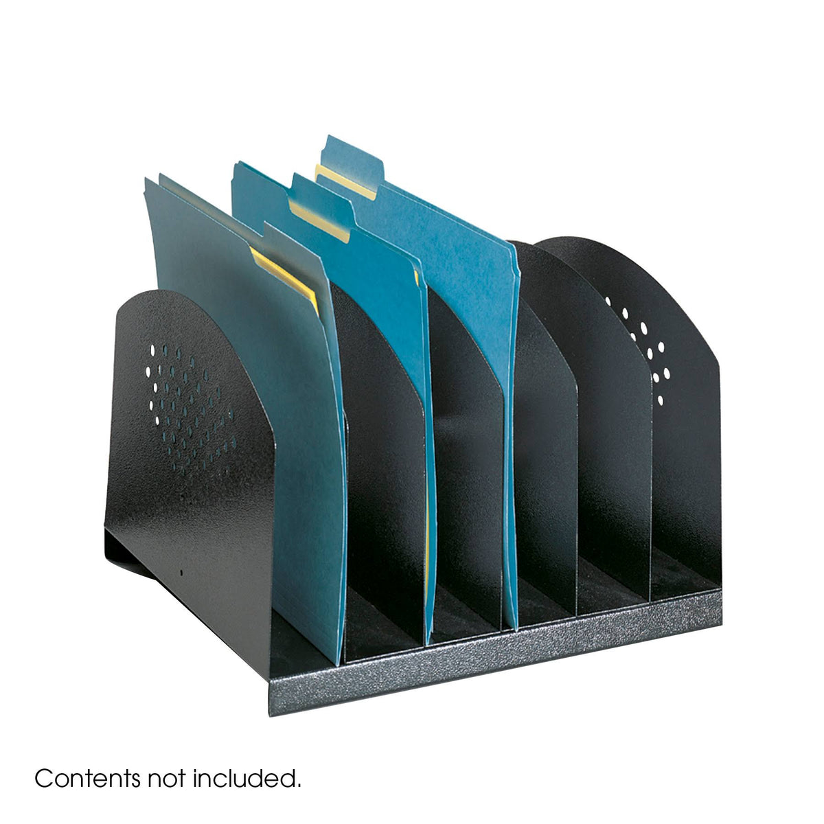 Black 6-Section Desk Rack H3880