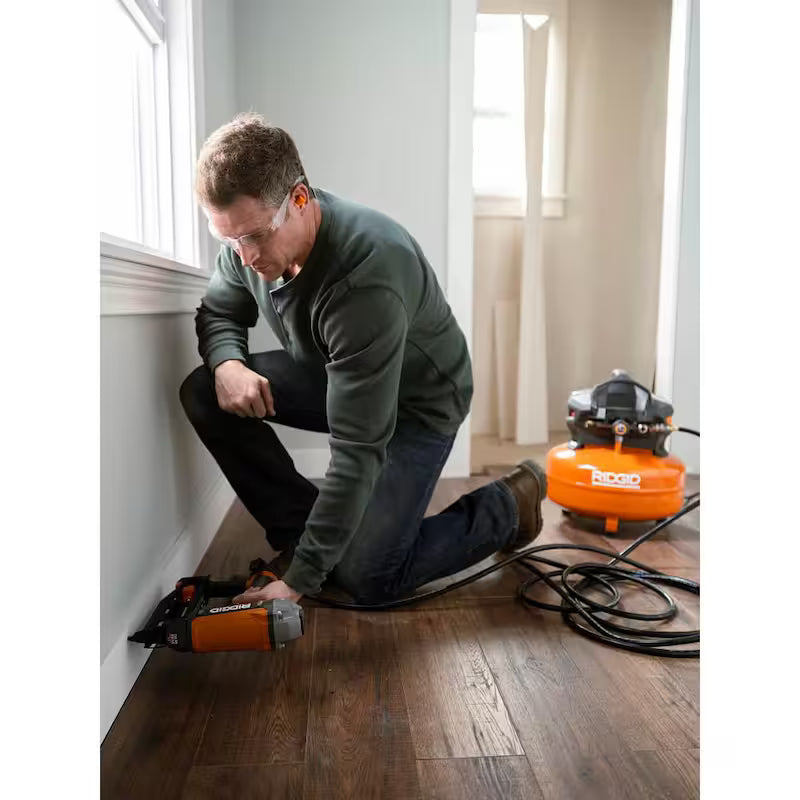 6 Gal. Portable Electric Pancake Air Compressor with Nailer & Stapler P8312