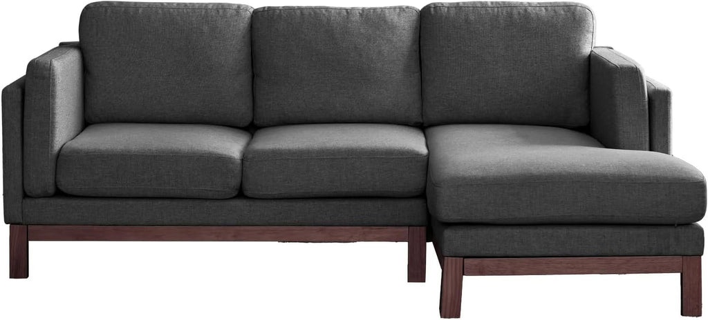 84" L-Shaped Upholstered Sectional Sofa with Chaise Lounge T759