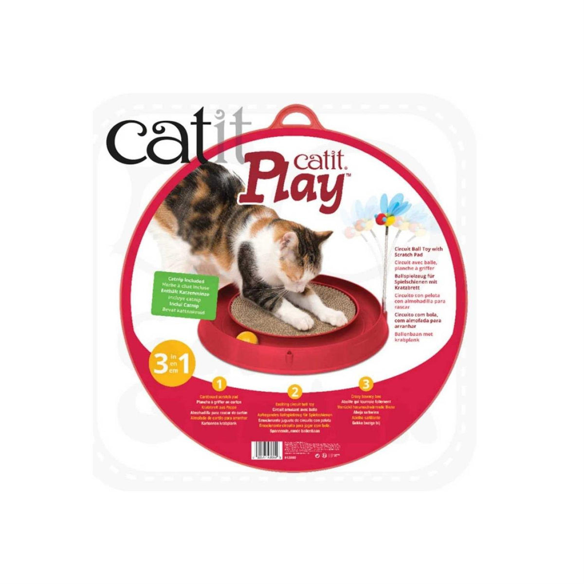 Circuit Ball Cat Toy with Scratch Pad A222