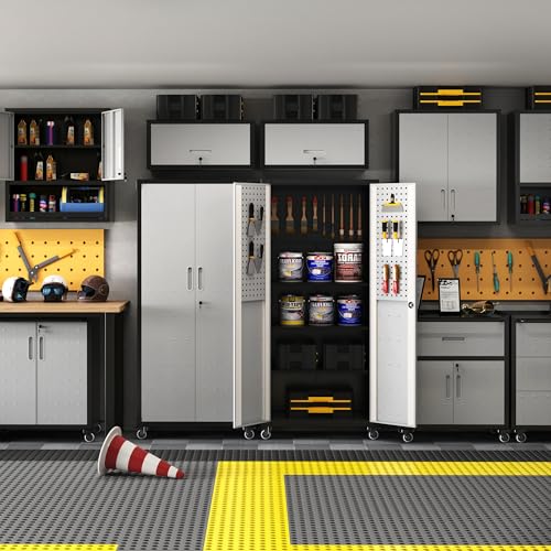 Metal Garage Storage Cabinet with Wheels K5254