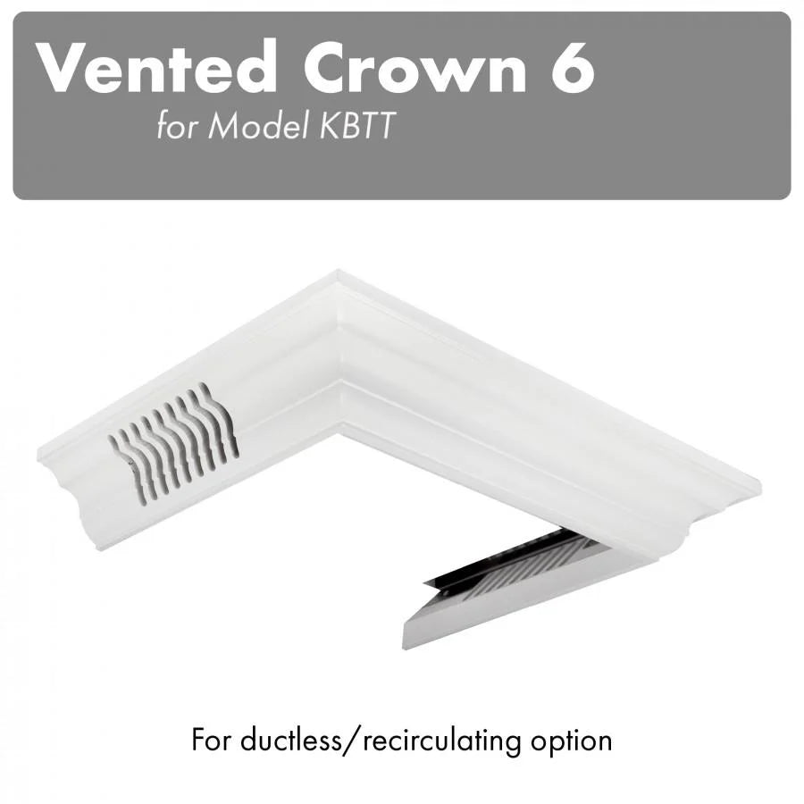 Vented Crown Molding Profile 6 for Wall Mount Range Hood I11485