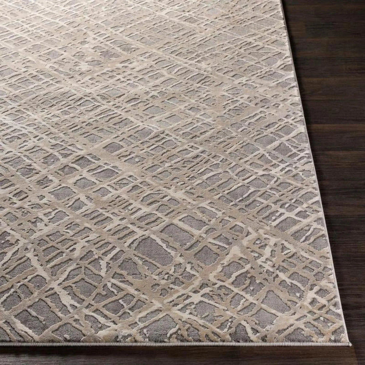 5x7 Medium Gray Area Rug A12384