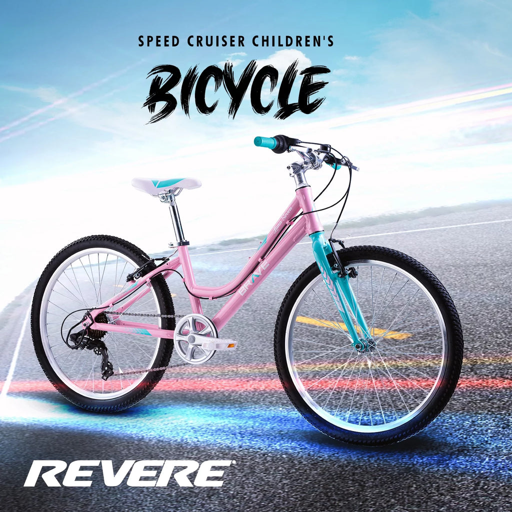 24 Girls 7-Speed Cruiser Bicycle Pink W924