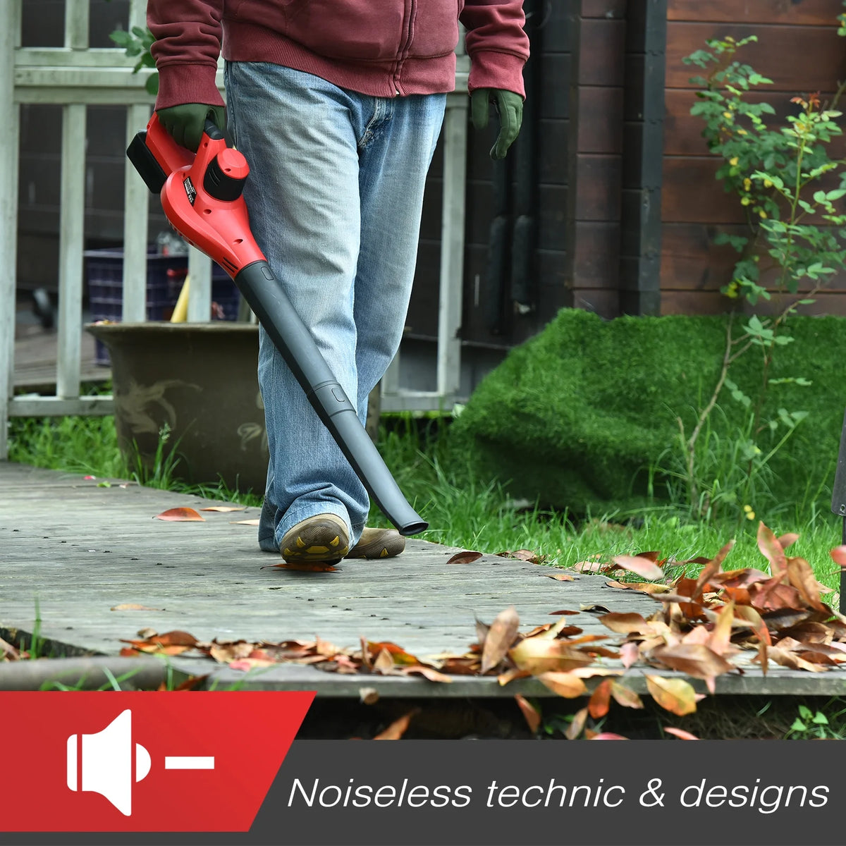 20V Cordless Handheld Leaf Blower with 2.0Ah Batteries and Charger P773558