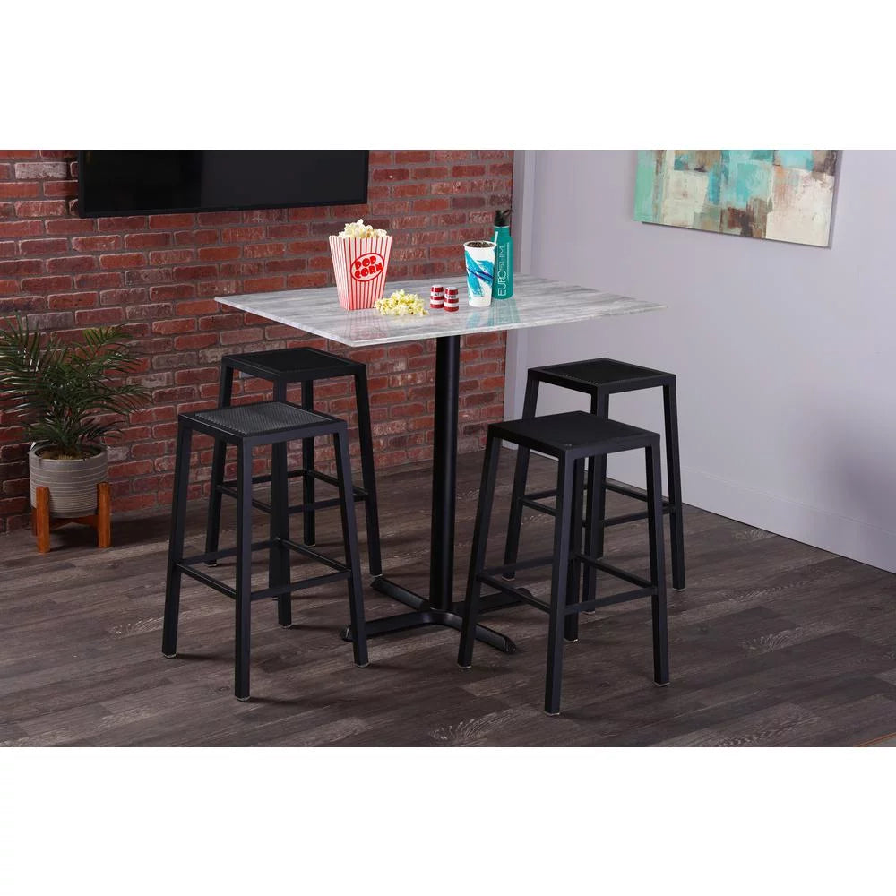 42 in. Indoor & Outdoor Table with Black Marble Top X48671